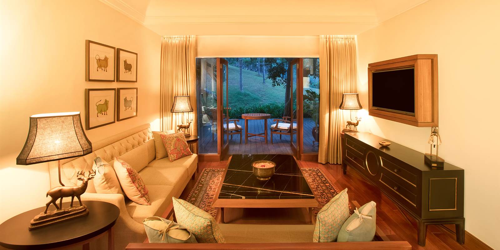 Garden Suite Living Room in Rishikesh, India