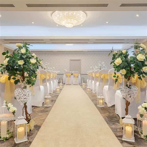 wedding civil ceremony set up