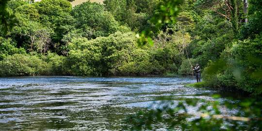 FISHING ON THE RIVER IN BALLYNAHINCH