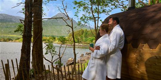 Sauna Exterior With Couple 4500px