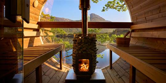 Sauna Interior With View 4500px