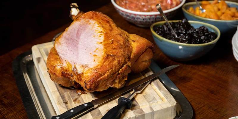 Glazed ham