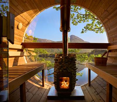 Sauna Interior With View 4500px