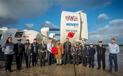 Hovertravel wear poppies on their craft 