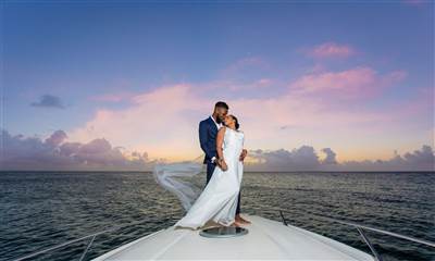 Sunset Wedding Scene in Anguilla
