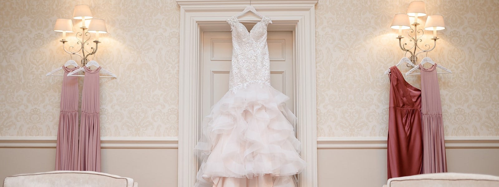 Best Wedding Venues Essex - Wedding Dress with Layers Hanging