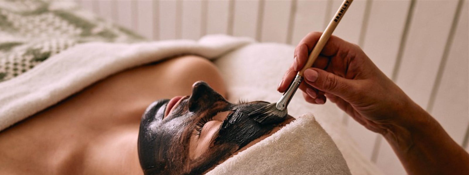 Hotel and Spa Essex - Charcoal Facial Mask Applied With Brush