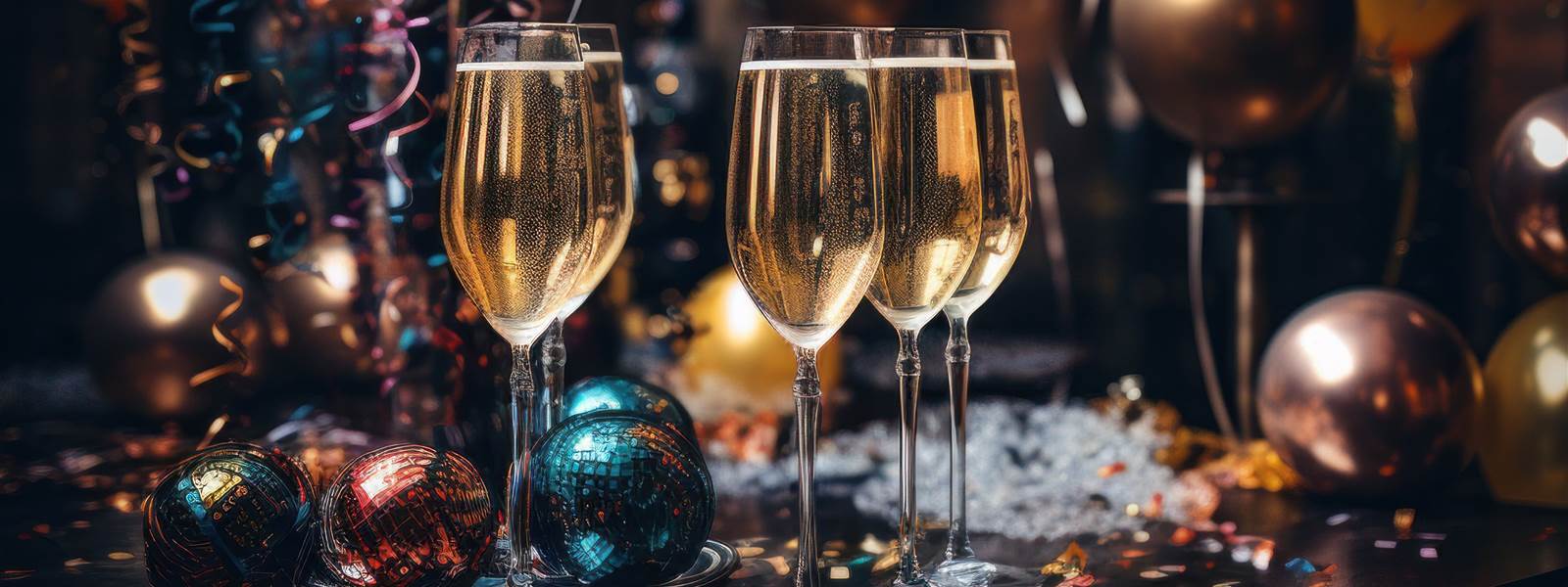 vecteezy champagne glasses surrounded by