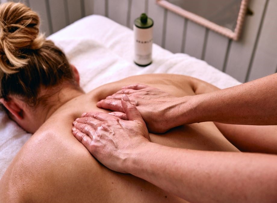 Overnight Spa Package Essex -Woman Getting Bramley Massage Treatment