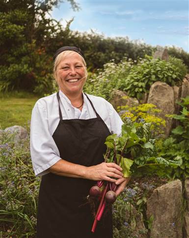 Homegrown beetroot at Fernhill House Hot