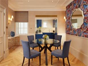 TWO BEDROOM GARDEN APARTMENT DINING AREA AND KITCHEN