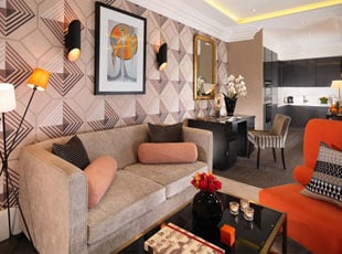 One Bed Apartment Living Room - The best aparthotels in London