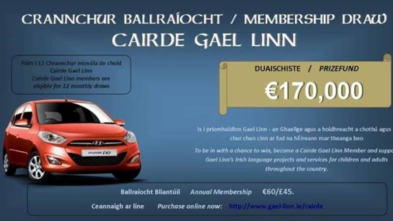 Cairde Gael Linn - Support us and win some prizes!