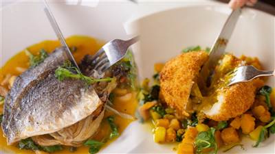 Beautifully presented dish at The Garryvoe Hotel, showcasing fresh, locally sourced ingredients and 