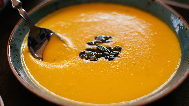 shallow focus photography of squash soup