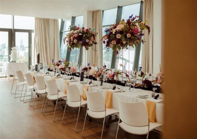 Fifth One  Wedding Oval  Tall Centrepiece