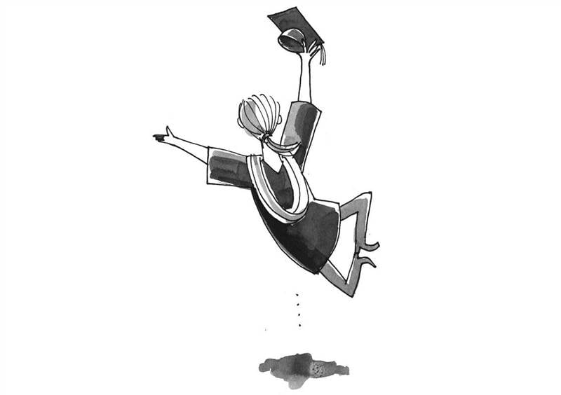 Graduate leaping landscape