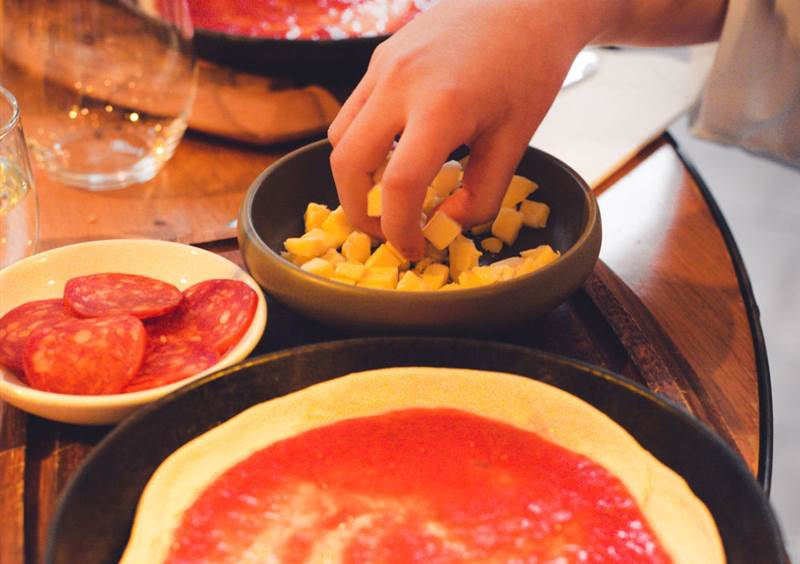 Make Your Own Pizza Kids Restaurant Liverpool - Child Making Pizza