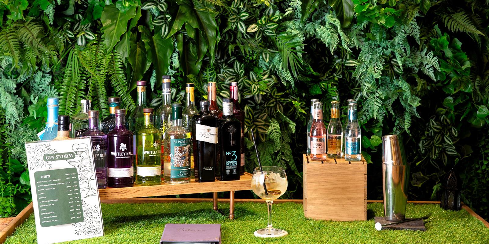 botanica bar gin selection in London city centre