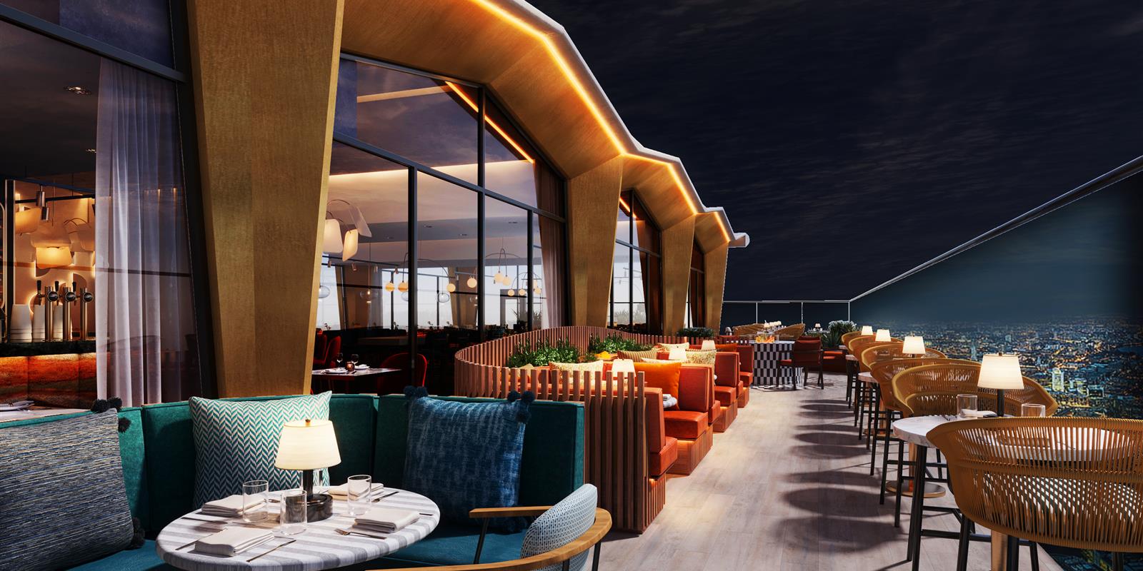 Bloomsburys First Skyline Arcus Rooftop Bar Restaurant