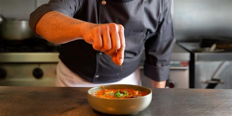 poppadom curry dish in Bloomsbury, London
