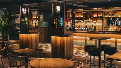 A general look at the seating and layout of The London Pub