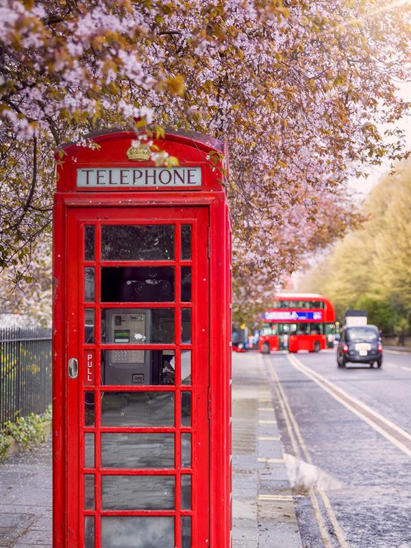 London telephone box spring