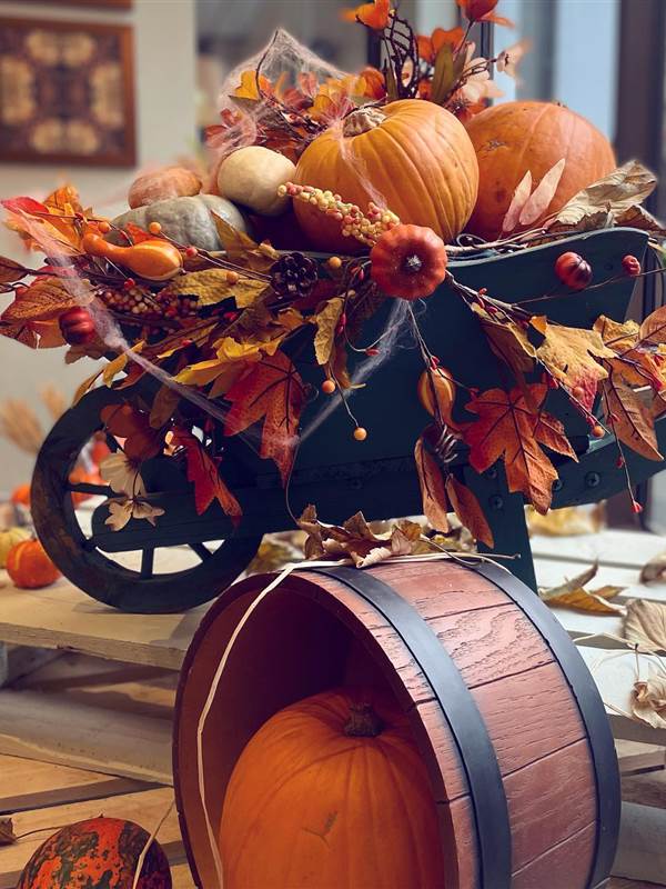 London things to do Autumn- pumpkin cart