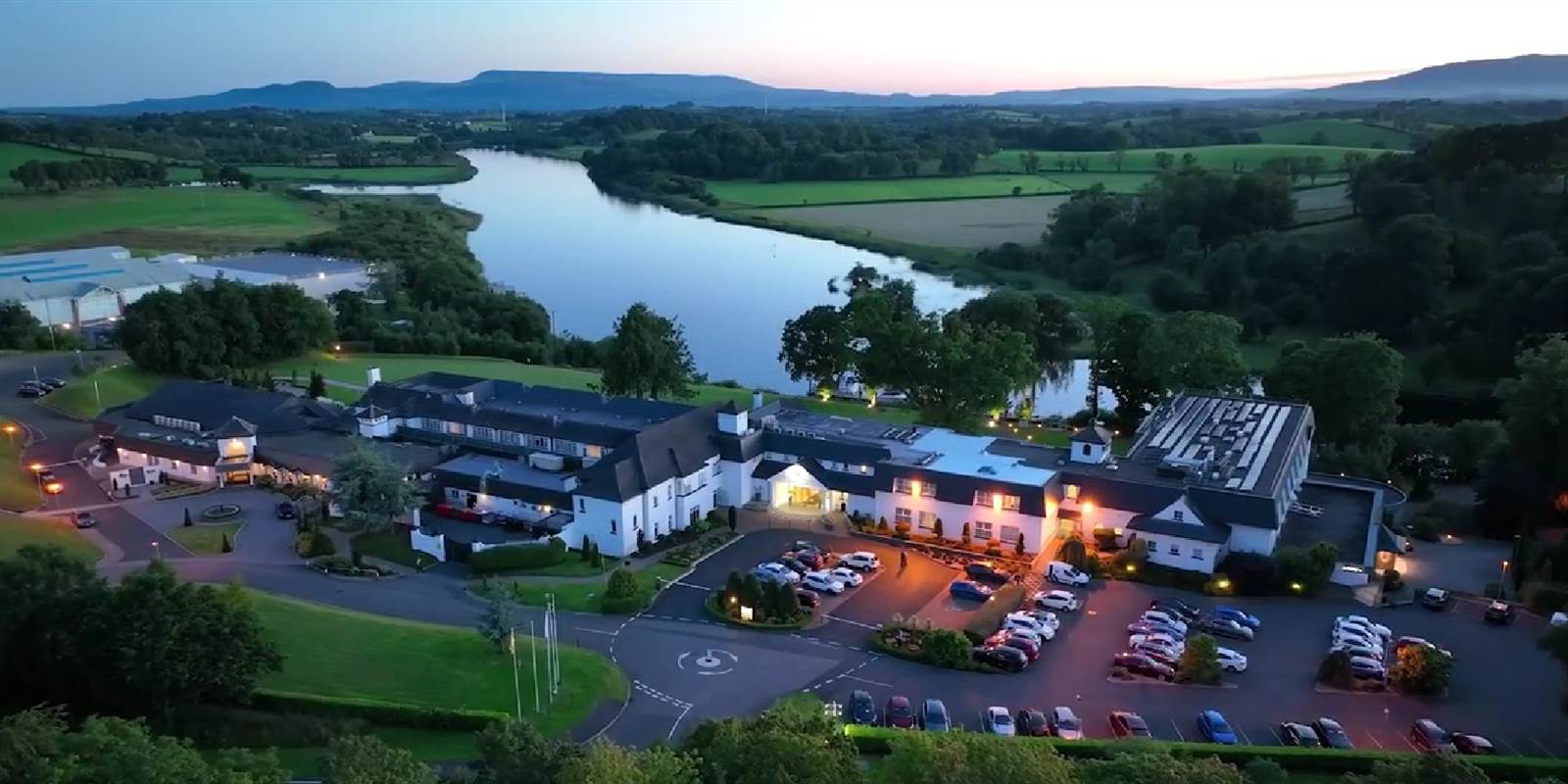 Hotel exterior drone