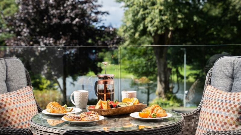 Have your Breakfast on the Balcony at Lakeside Studios in Fermanagh