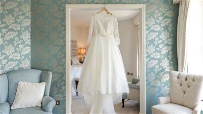 Wedding Dress at Luxurious Bridal Suite The Landmark Hotel
