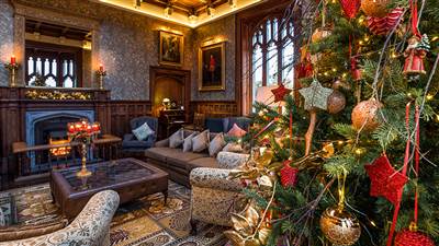 Christmas Tree at Luxury Irish Castle Hotel