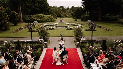 Romantic outdoor wedding Ireland
