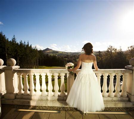 Bride overlooking Sugar Loaf