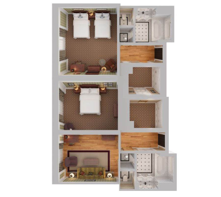 Interconnecting floor plan 