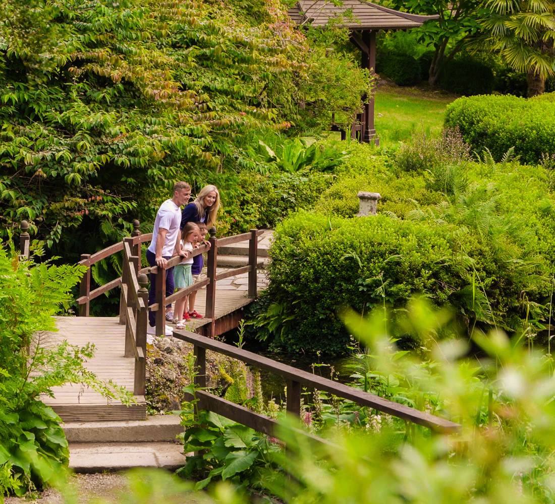 Family in Japanese Gardens