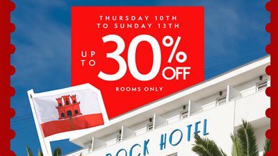  Gibraltar National Day Sale! The Rock Hotel OBE Summer Sale