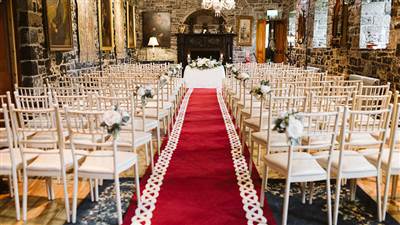 Charming Castle Interior for Wedding Ceremonies in Ireland