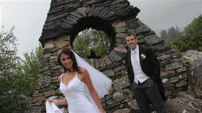 Bridal Couple at Sneem Hotel 4 Star in Kerry