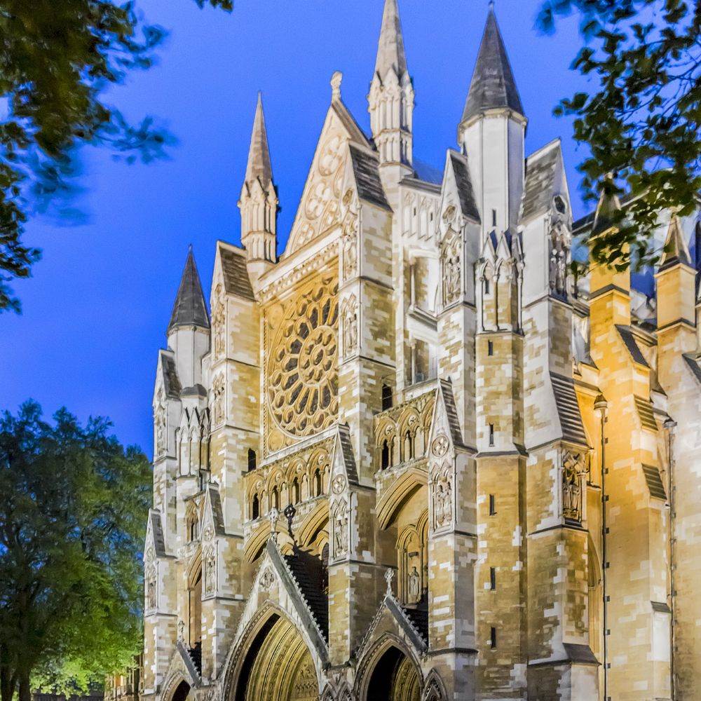 exterior of Westminster Abbey in London, UK