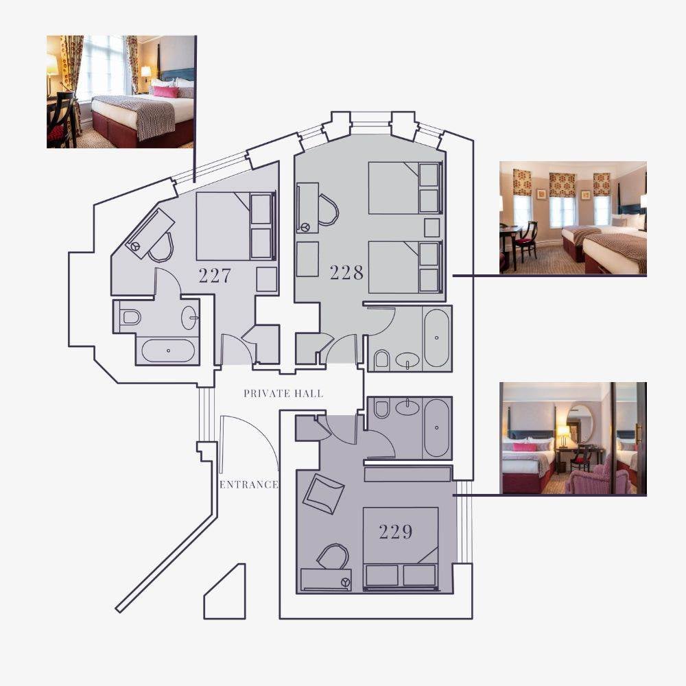 3 apart rooms