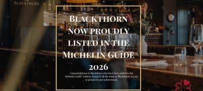 Blackthorn Restaurant Recognised in the 