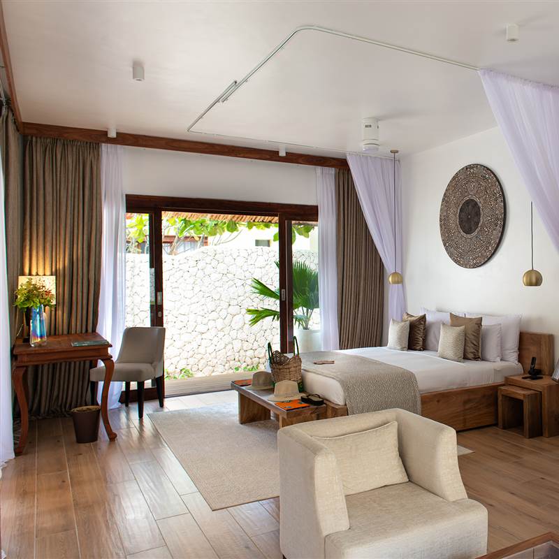 Bedroom view with separate lounge area