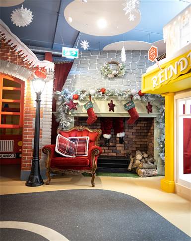 Santa coming down the chimney