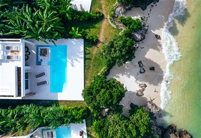 Arial View Beach Front Villa